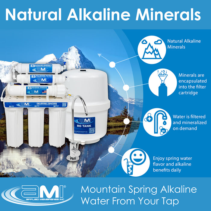 50 GPD RO System with Alkaline Minerals for Home Drinking Water