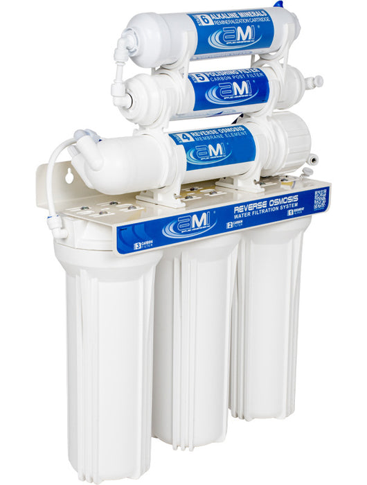 50 GPD RO System with Alkaline Minerals for Home Drinking Water | 6 Stage RO System