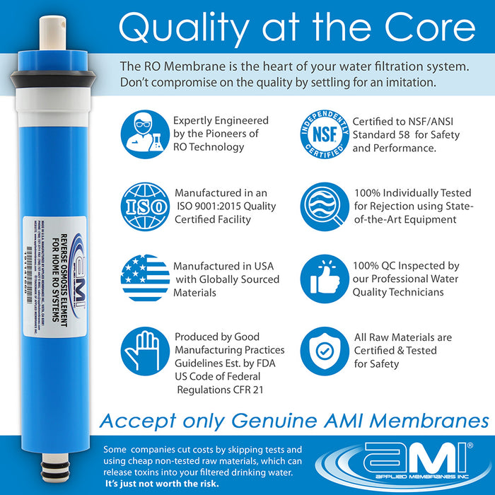 12 Gallon Per Day Home RO Membrane | AMI Membranes