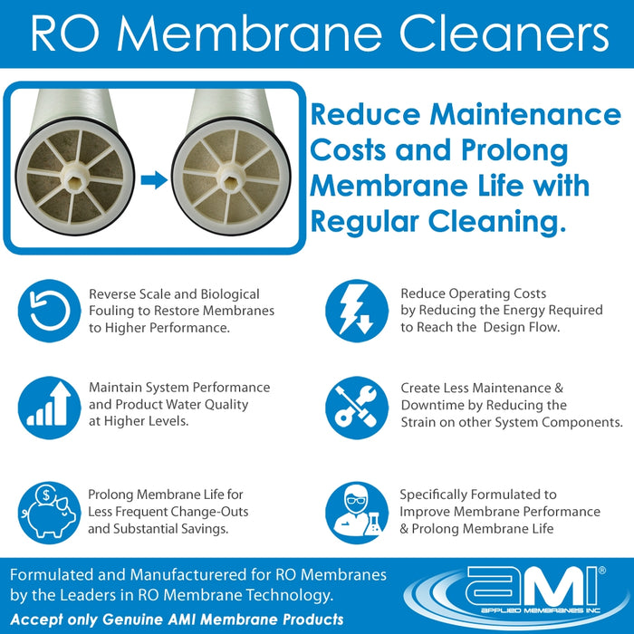 Acid RO Membrane Cleaning Cartridge | 10" Standard Size | Low pH Membrane Cleaner to Remove Scale