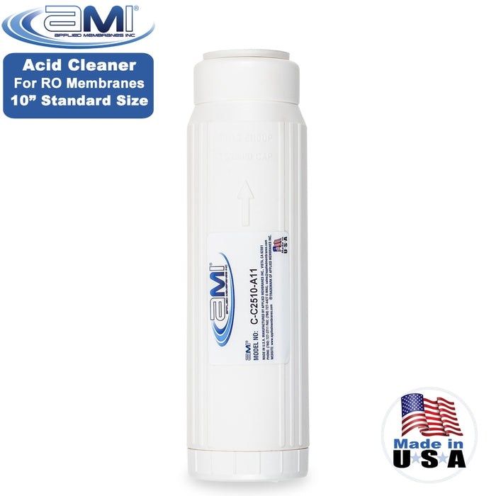 Acid RO Membrane Cleaning Cartridge | 10" Standard Size | Low pH Membrane Cleaner to Remove Scale