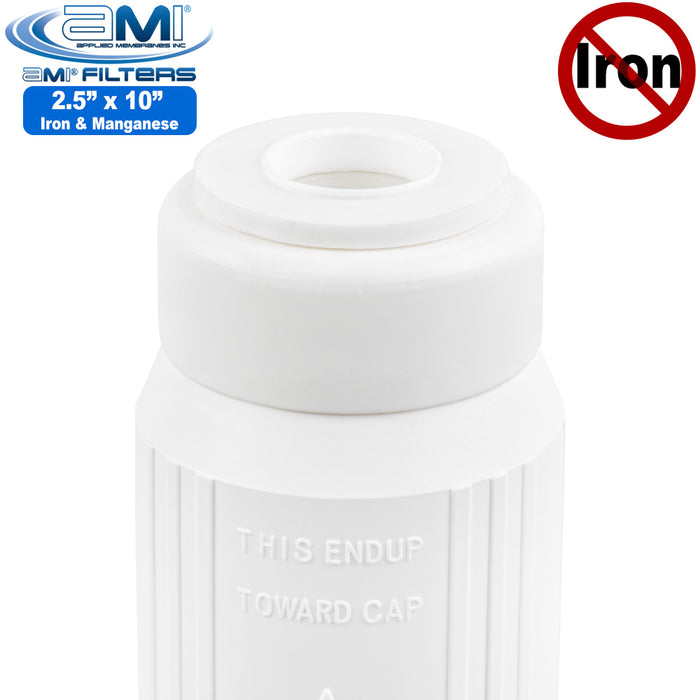 Iron Filter 2.5x10" | Iron & Manganese Reducing Filter Cartridge for Point of Use or Single Appliance| For 10" Standard Housing