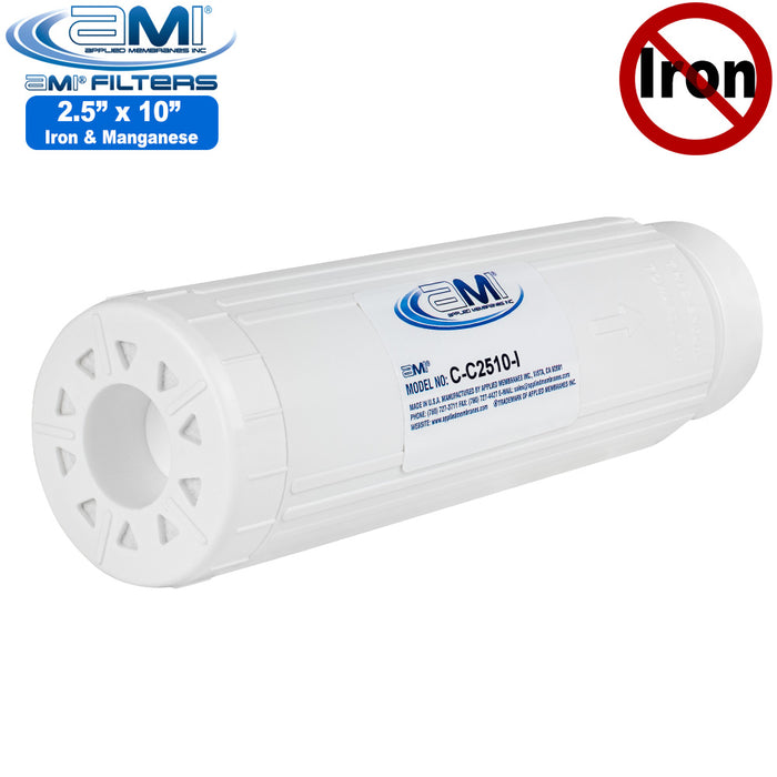 Iron Filter 2.5x10" | Iron & Manganese Reducing Filter Cartridge for Point of Use or Single Appliance| For 10" Standard Housing