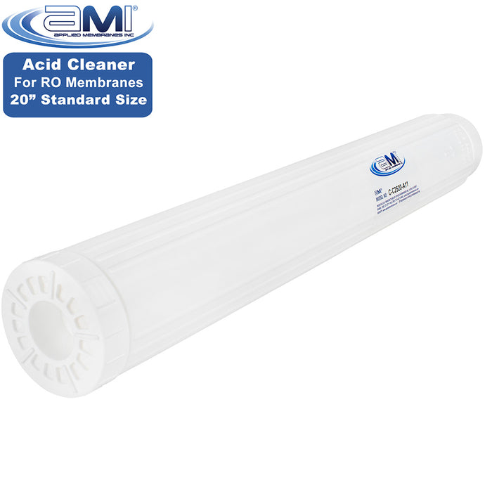 Acid RO Membrane Cleaning Cartridge | 20" Standard Size | Low pH Membrane Cleaner to Remove Scale