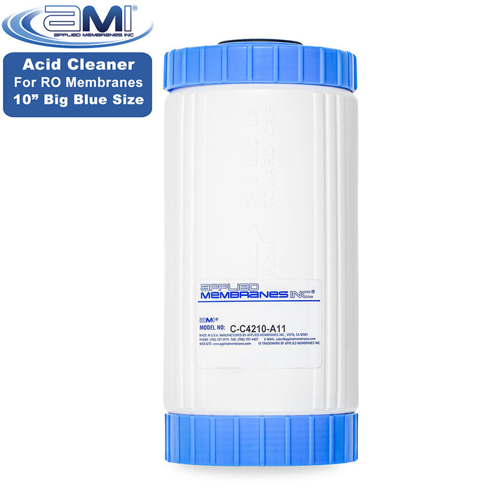 Acid RO Membrane Cleaning Cartridge | 10" Big Blue Size | Low pH Membrane Cleaner to Remove Scale