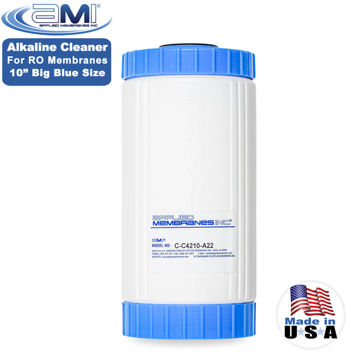 Alkaline RO Membrane Cleaning Cartridge | 10" Big Blue Size | High pH Membrane Cleaner for Organics