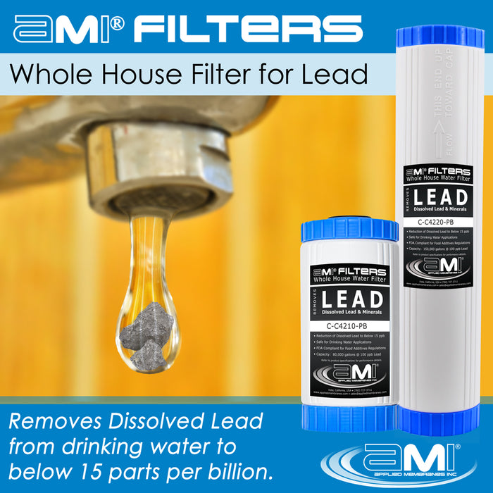 Replacement Filter Pack for Lead Reducing Whole House Water Filter | 10" 3 Stage