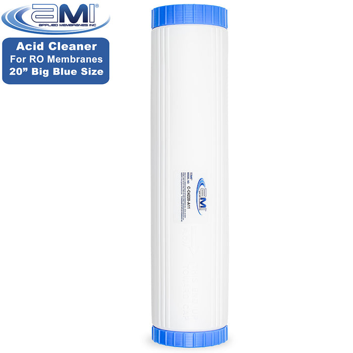 Acid RO Membrane Cleaning Cartridge | 20" Big Blue Size | Low pH Membrane Cleaner to Remove Scale