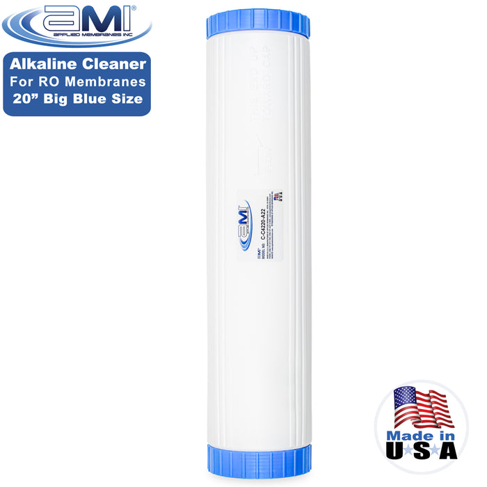 Alkaline RO Membrane Cleaning Cartridge | 20" Big Blue Size | High pH Membrane Cleaner for Organics