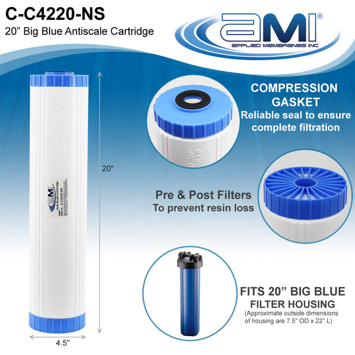 Anti-Scale Filter Cartridge | 20" Big Blue | Applied Membranes
