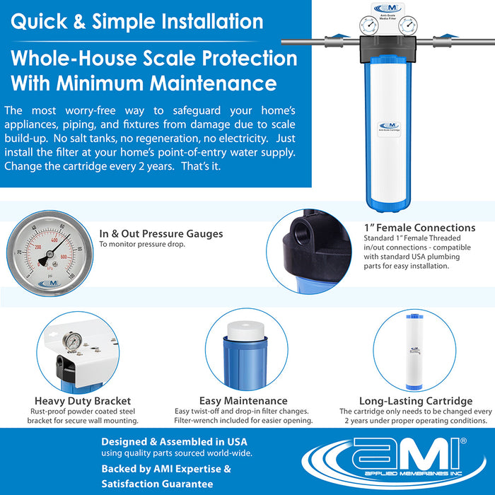 Anti-Scale System for Tankless Water Heater and Whole-House Scale Protection