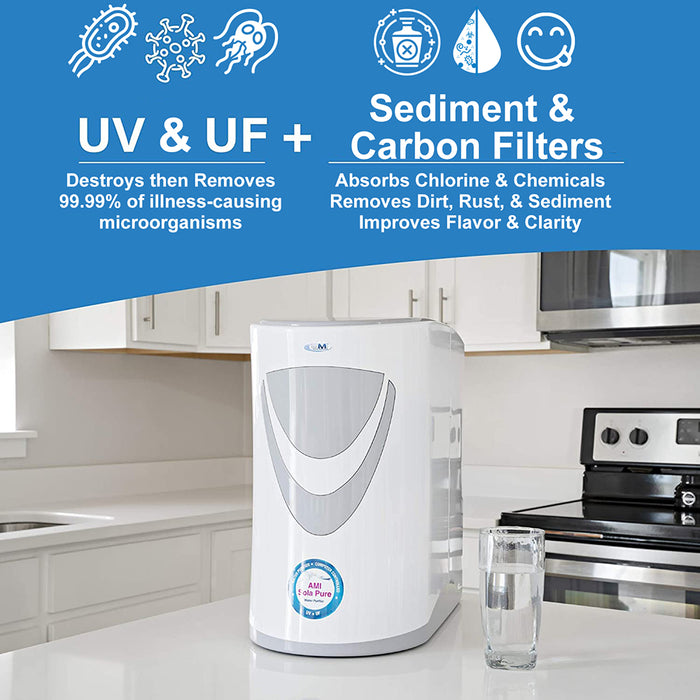 AMI Sola Pure - Ultraviolet + Ultrafiltration Complete Home Water Treatment & Disinfection System