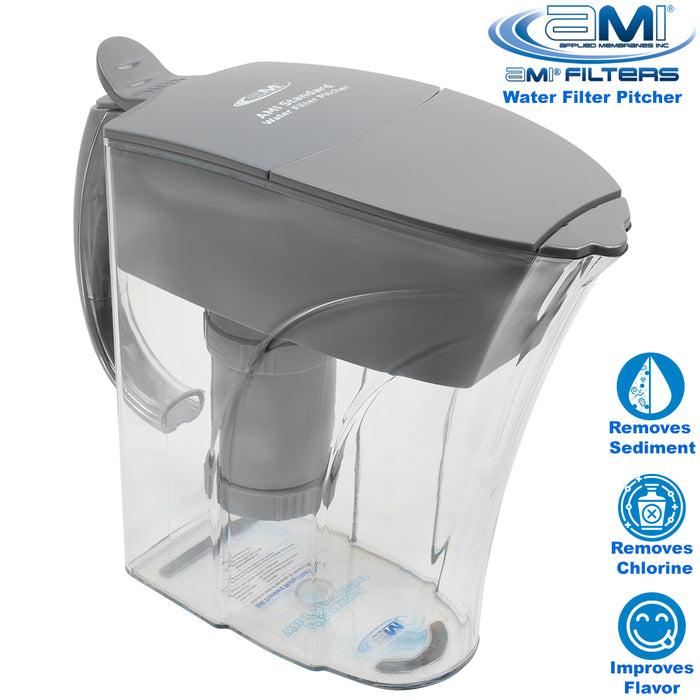 Water Pitcher for Pure Filtered Water, Removes Impurities and Chlorine