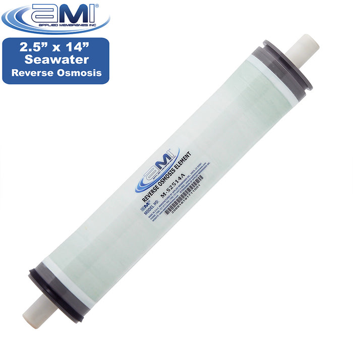 2.5"x14" | 150 GPD | 99.6% Salt Rejection | Watermaker Seawater RO Membrane | Applied Membranes