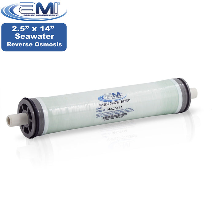 2.5"x14" | 150 GPD | 99.6% Salt Rejection | Watermaker Seawater RO Membrane | Applied Membranes