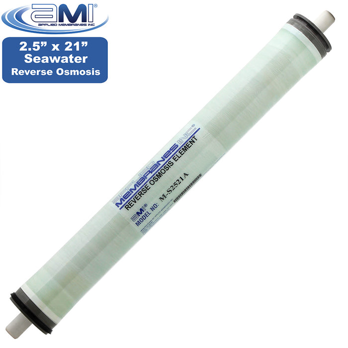 2.5"x21" | 300 GPD | 99.6% Salt Rejection | Watermaker Seawater RO Membrane | Applied Membranes