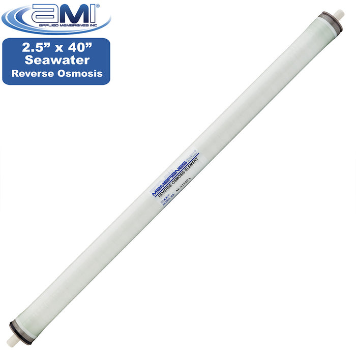2.5"x40" | 700 GPD | 99.6% Salt Rejection | Watermaker Seawater RO Membrane | Applied Membranes
