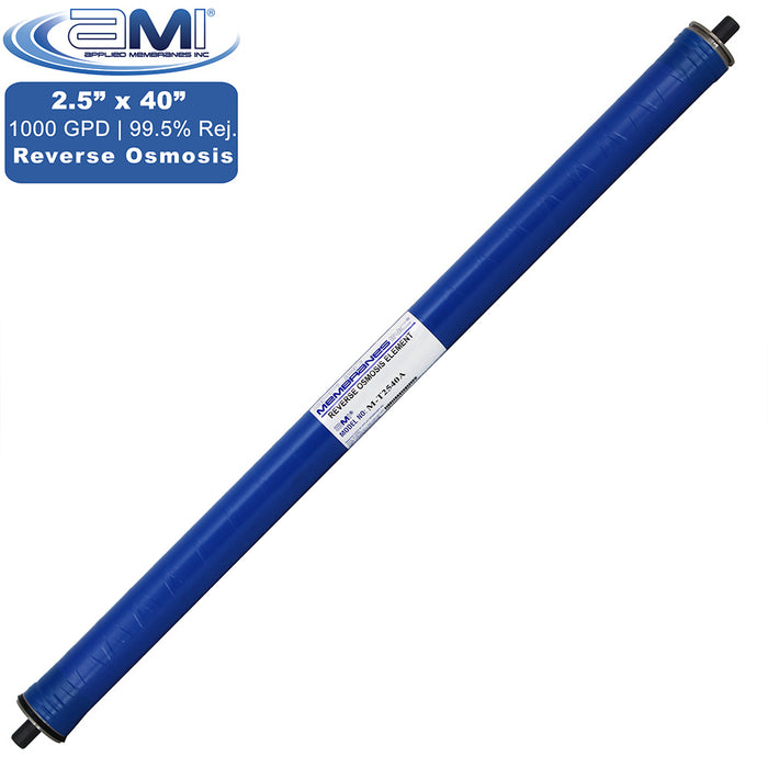 2.5" x 40" | 1000 GPD Commercial Reverse Osmosis RO Membrane | Applied Membranes