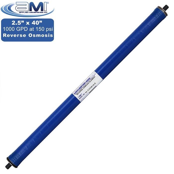 2.5” x 40” | 1000 GPD | 150 PSI | Low Energy RO Membrane | Applied Membranes