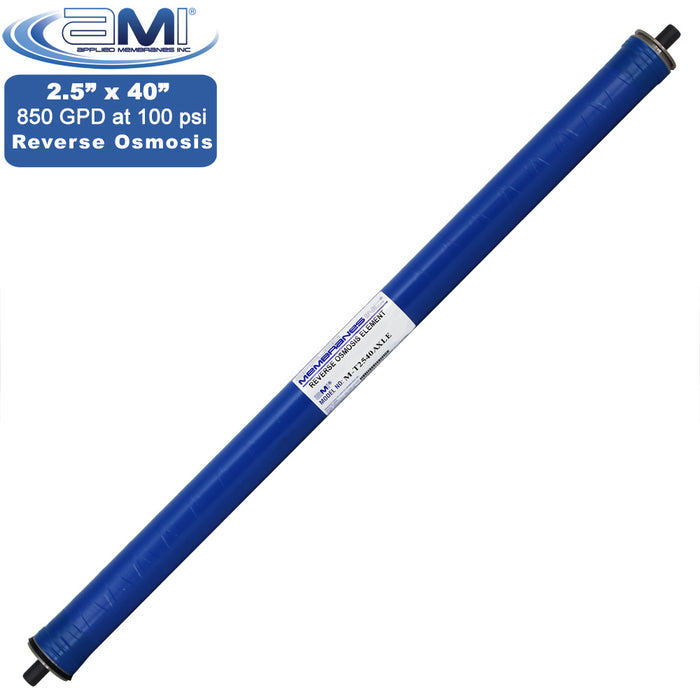 2.5” x 40” | 850 GPD | 100 PSI | XLE Extra-Low Energy RO Membrane | Applied Membranes