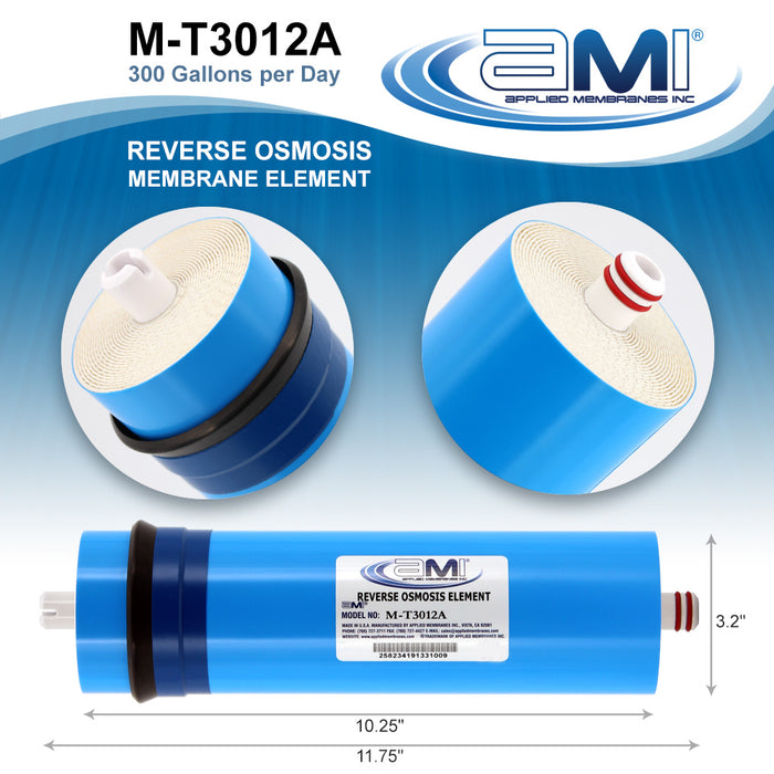 AMI 3"x12" | 300 GPD | High Flow Tankless RO Membrane