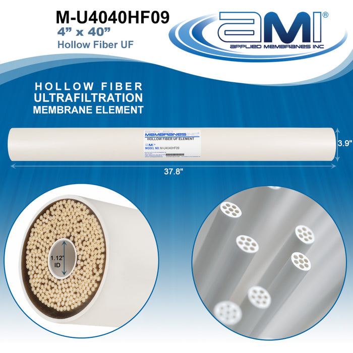 4"x40" Hollow Fiber UF 0.9 Membrane Element (1,300 to 3,900 GPD)