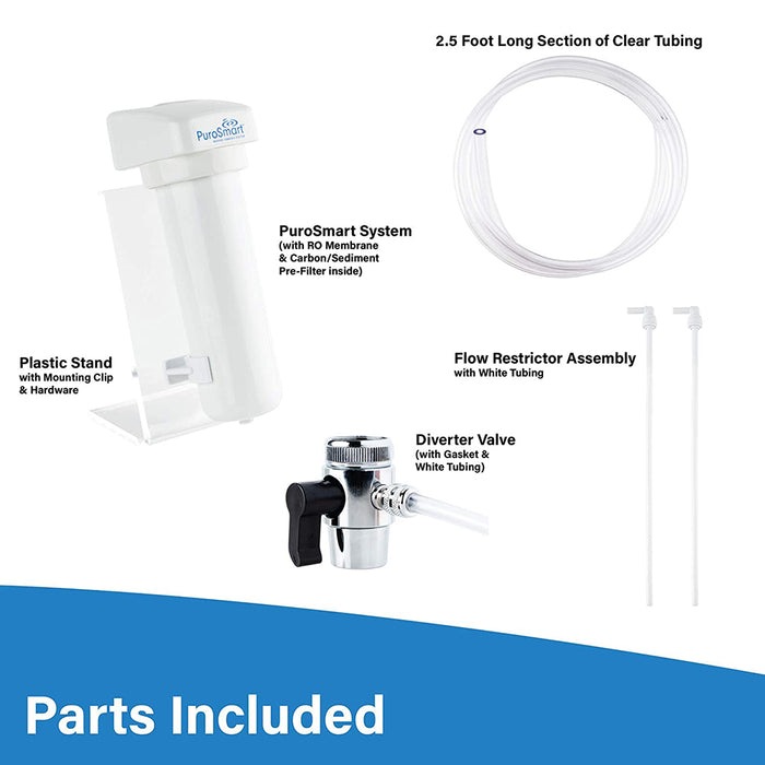 50 GPD PuroSmart  Countertop RO System | Compact Reverse Osmosis Water Treatment System