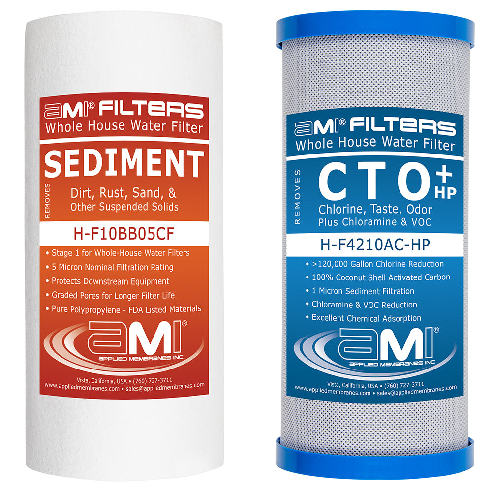 Whole House Water Filter Replacements Carbon & Sediment Filter ...