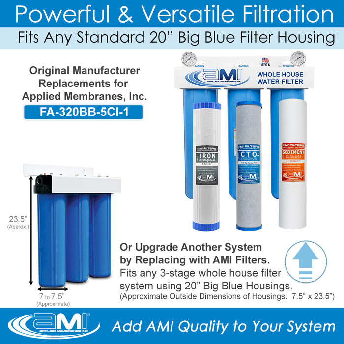 Replacement Filter Pack for Whole House Iron Filter Water Filtration System