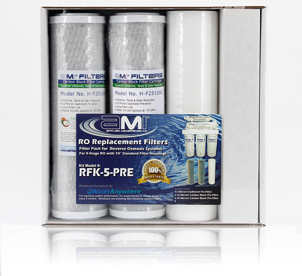5-Stage Reverse Osmosis Replacement Filter Set – 8 Cartridges For Aqua Optima RO Systems, Yescom Brand