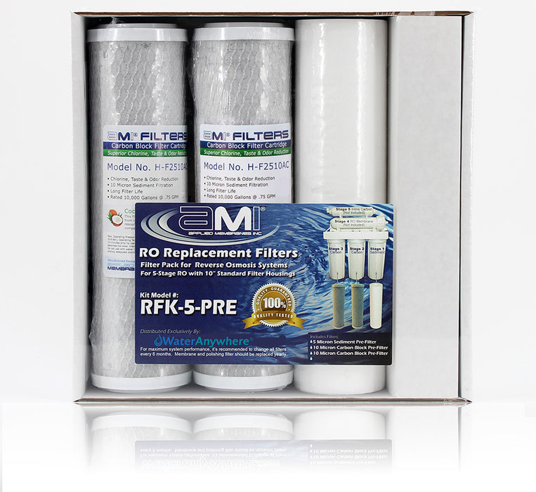 Replacement Pre-Filter Kit  for 5-Stage Home RO Water Filter Systems | 3-Month Service Pack