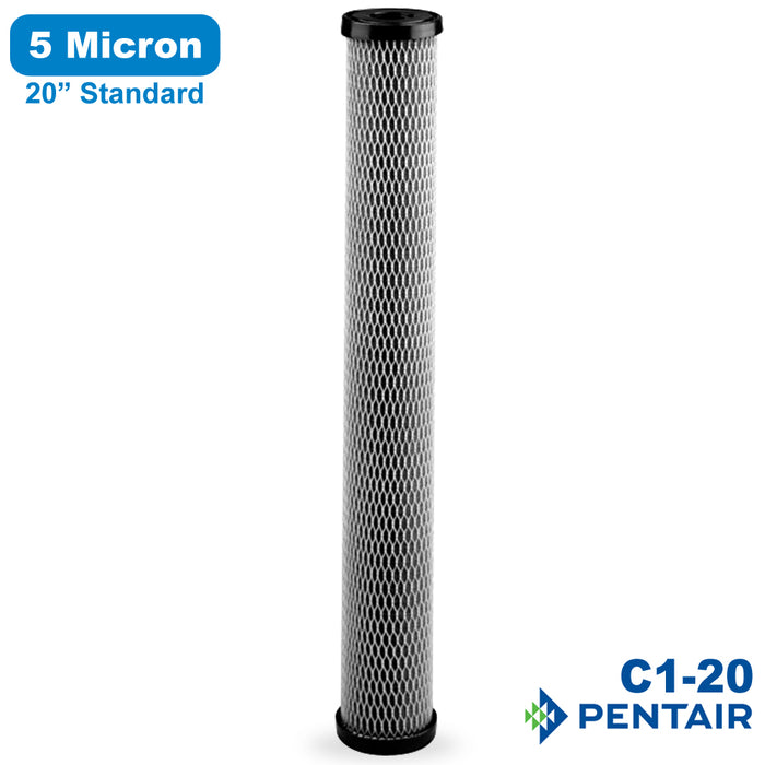 Pentek C1-20 | 20" Standard | 5 Micron | Pentair Water Powder-Activated Carbon Filter