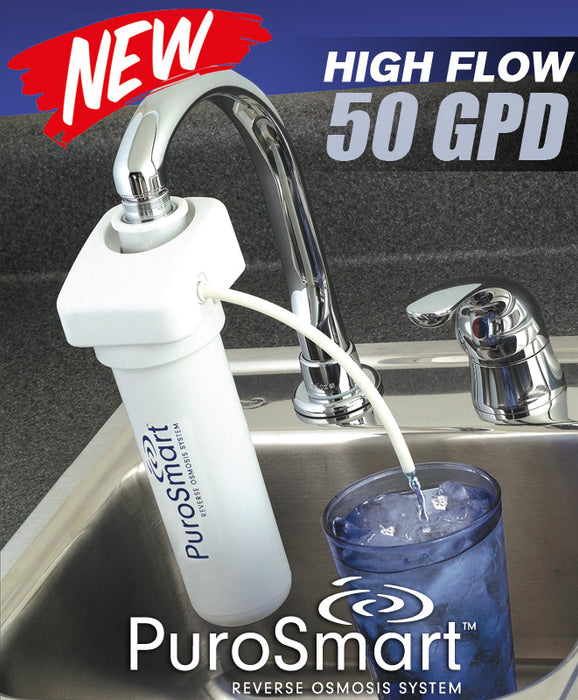 50 GPD PuroSmart High Flow RO System, Faucet Mount