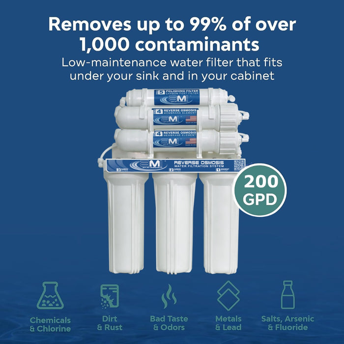 200 GPD Home RO Drinking Water System | 5 Stage RO System