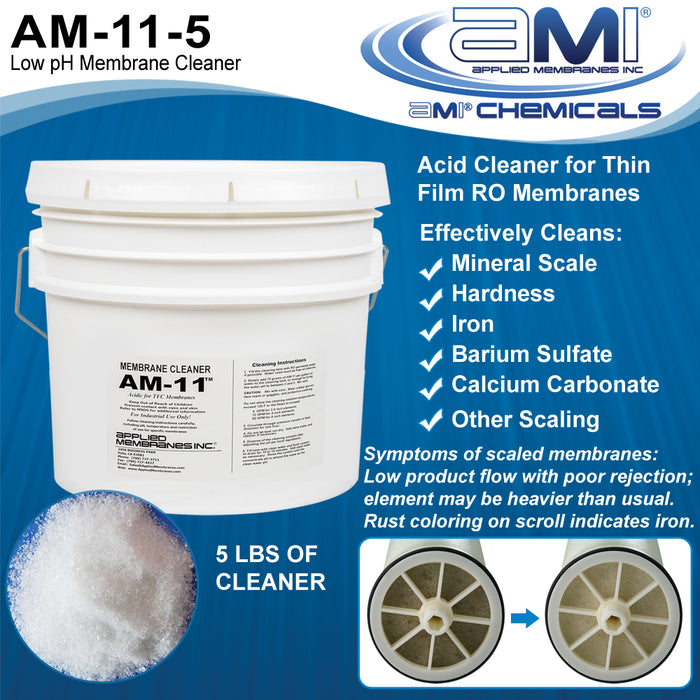 Acid Membrane Cleaner | Removes Scale |  5lb Container | For RO Membrane Cleaning