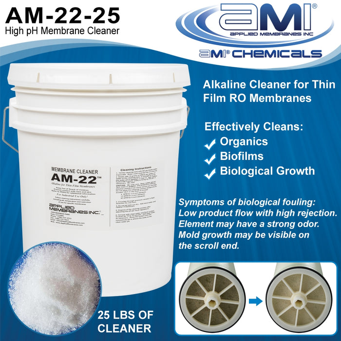 Alkaline Membrane Cleaner | Removes Organics |  25lb Container | For RO Membrane Cleaning