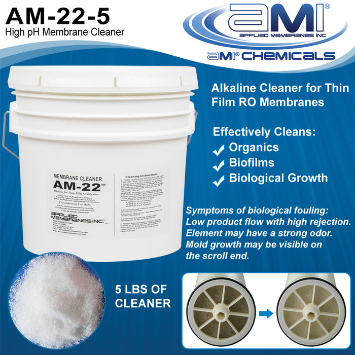 Alkaline Membrane Cleaner | Removes Organics | 5lb Container | For RO Membrane Cleaning