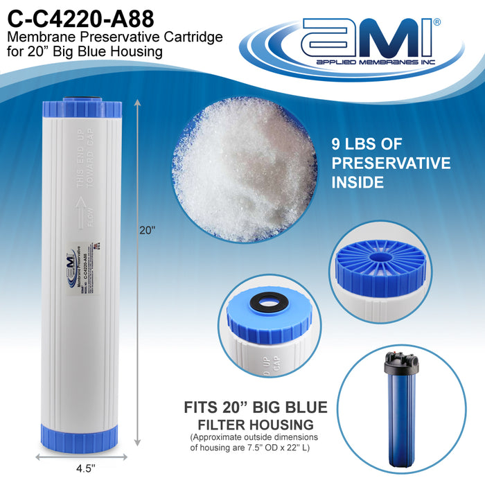 RO Membrane & System Preservative Cartridge | 20" Big Blue Size