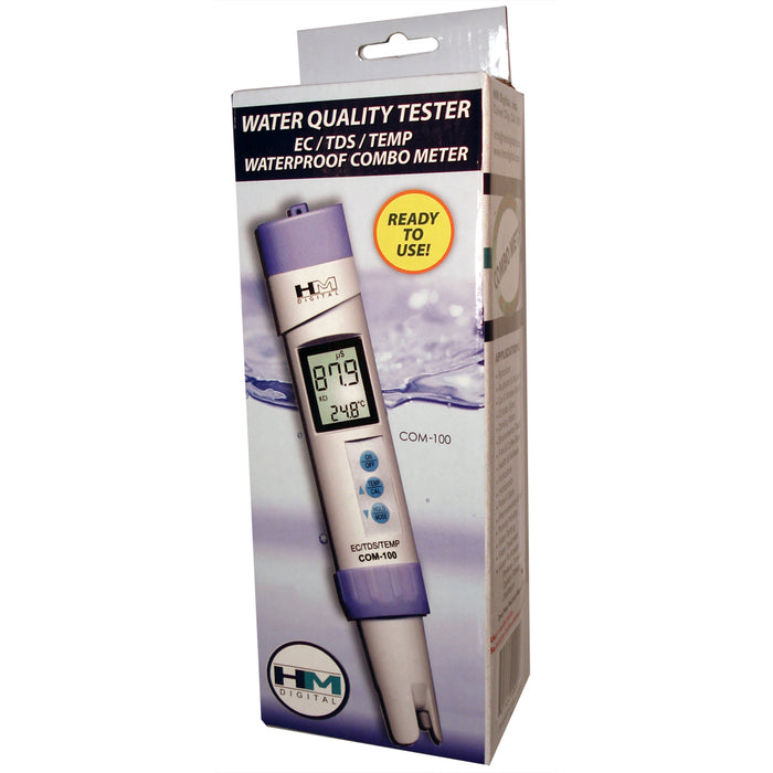 Conductivity / TDS / Temperature Water Tester | HM Digital Combo Meter | Waterproof