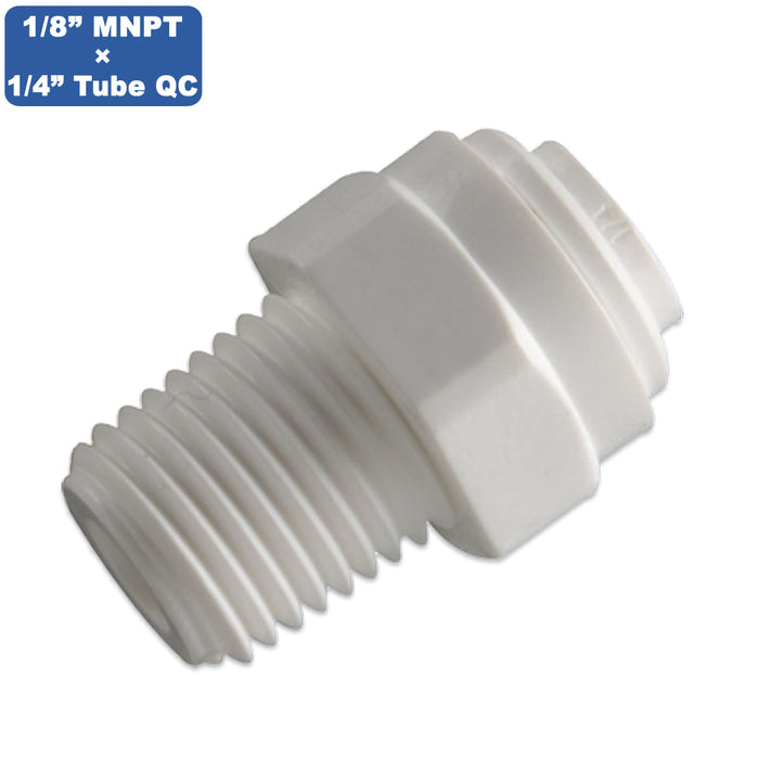 Male Straight Connector | 1/8" MNPT  x 1/4" QC | Fitting for Water Treatment System