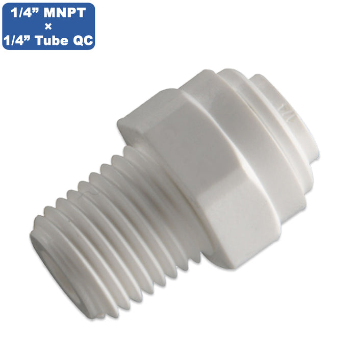 Male Straight Connector | 1/4" MNPT  x 1/4" QC | Fitting for Water Treatment System