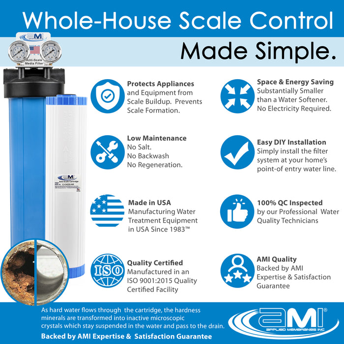 Anti-Scale System for Tankless Water Heater and Whole-House Scale Protection