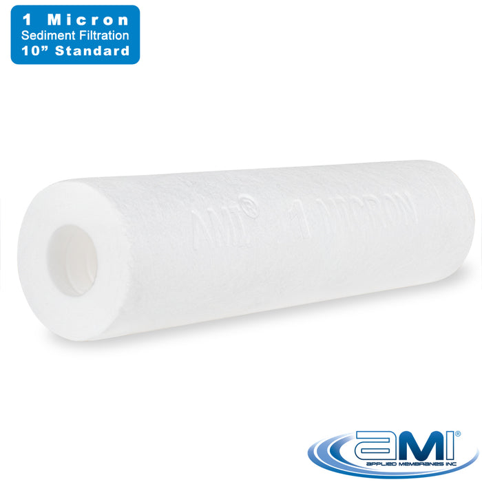 10" Sediment Water Filter | 1 Micron Filtration Rating | Melt-Blown Polypropylene Depth Filter