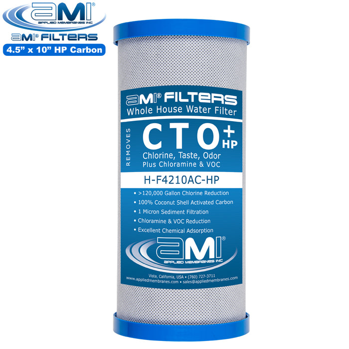 High Performance Carbon Block Filter Cartridge | Chlorine, Taste, Odor & Advanced Chemical Adsorption | For 10" Big Blue Housing