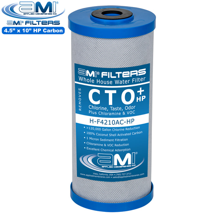 High Performance Carbon Block Filter Cartridge | Chlorine, Taste, Odor & Advanced Chemical Adsorption | For 10" Big Blue Housing