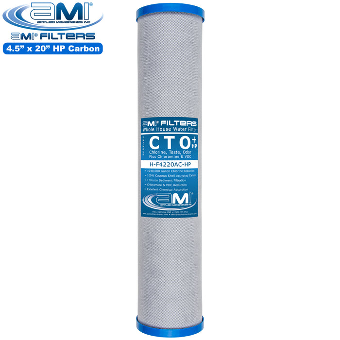 High Performance Carbon Block Filter Cartridge | Chlorine, Taste, Odor & Advanced Chemical Adsorption | For 20" Big Blue Housing