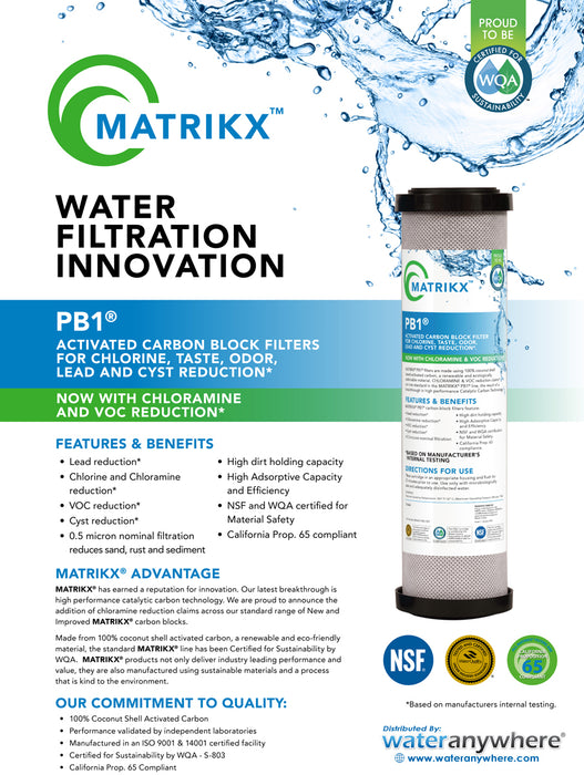 KX Matrikx Pb1 Genuine Water Filter - Water Filter For Fridge KX Matrikx Pb1 Genuine Water Filter - Water Filter For Fridge