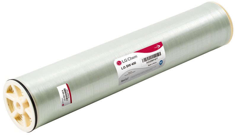 8"x40" Seawater | 9,000 GPD | 800 psi | 99.85% Rej | 400 ft2 | LG Chem RO Membrane