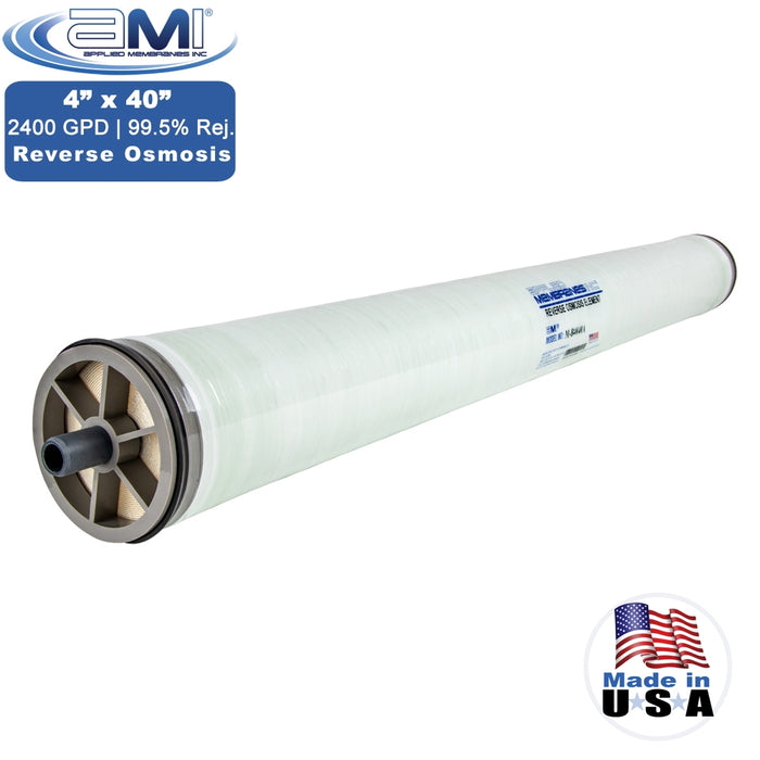 4" x 40" | 2,400 GPD | FRP Wrapped | Commercial Brackish RO Membrane | Applied Membranes