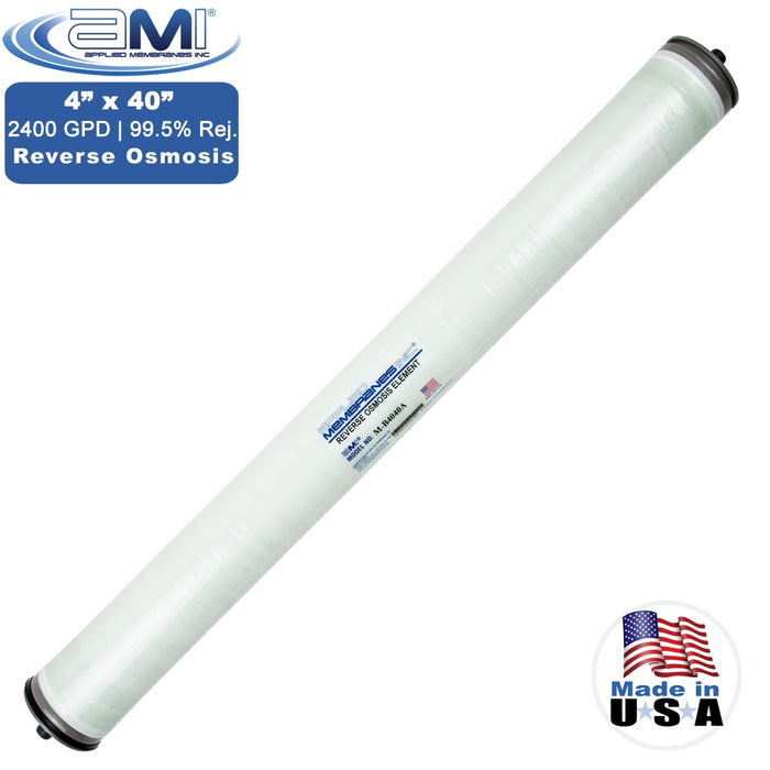 4" x 40" | 2,400 GPD | FRP Wrapped | Commercial Brackish RO Membrane | Applied Membranes